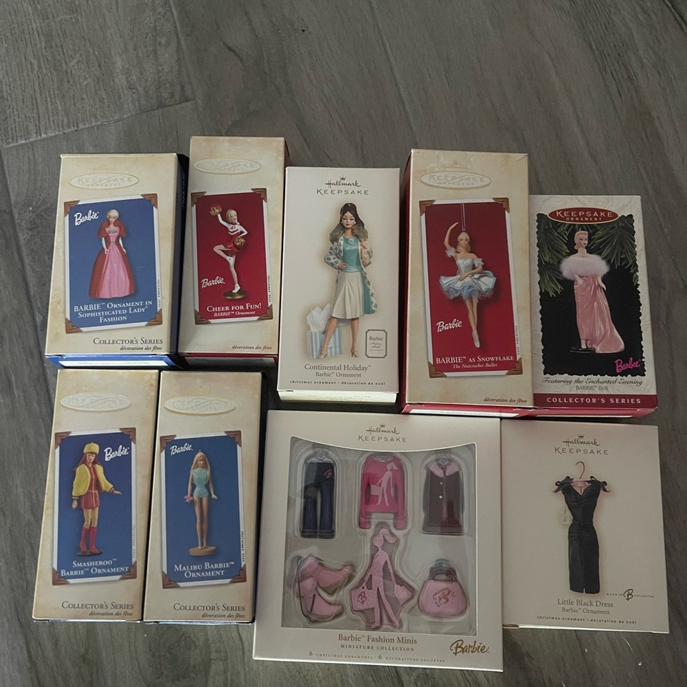 Barbie Doll Christmas Ornaments - all sold. Cannot delete or show sold.